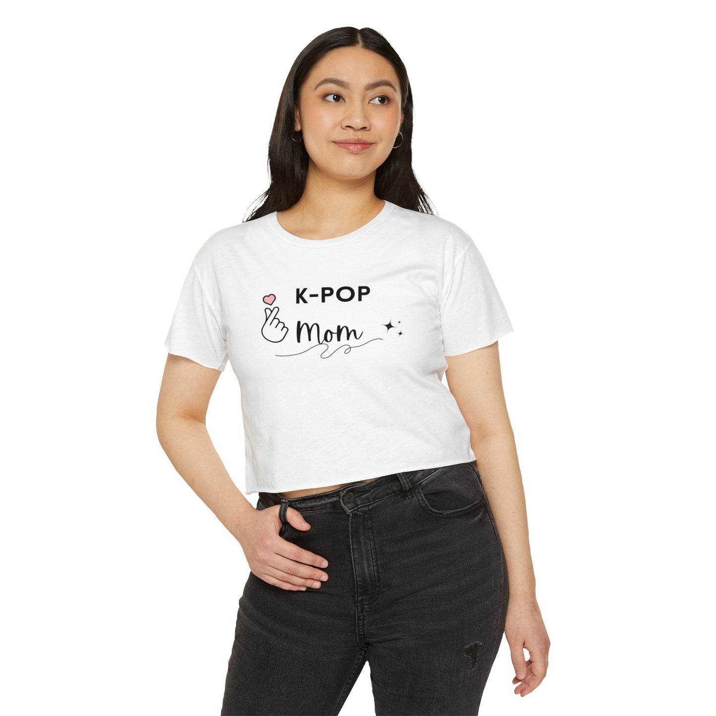 Women's Festival Crop Top - K-Pop Mom| Cute Summer Top, Festival Wear, Casual Chic, Gift for Best Friend, Everyday Style