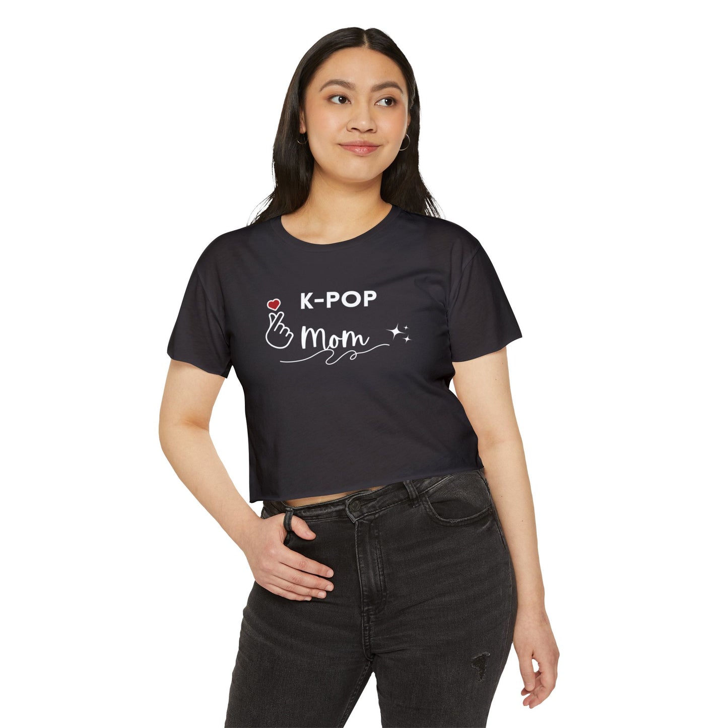 Women's Festival Crop Top - K-Pop Mom| Cute Summer Top, Festival Wear, Casual Chic, Gift for Best Friend, Everyday Style