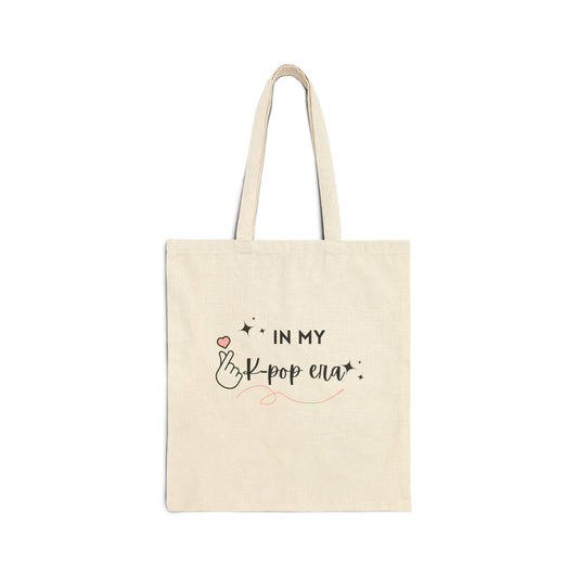 K-Pop Fan Cotton Canvas Tote Bag, Eco-Friendly Bag, Music Lover's Gift, Concert Essential, Cute Shopping Bag