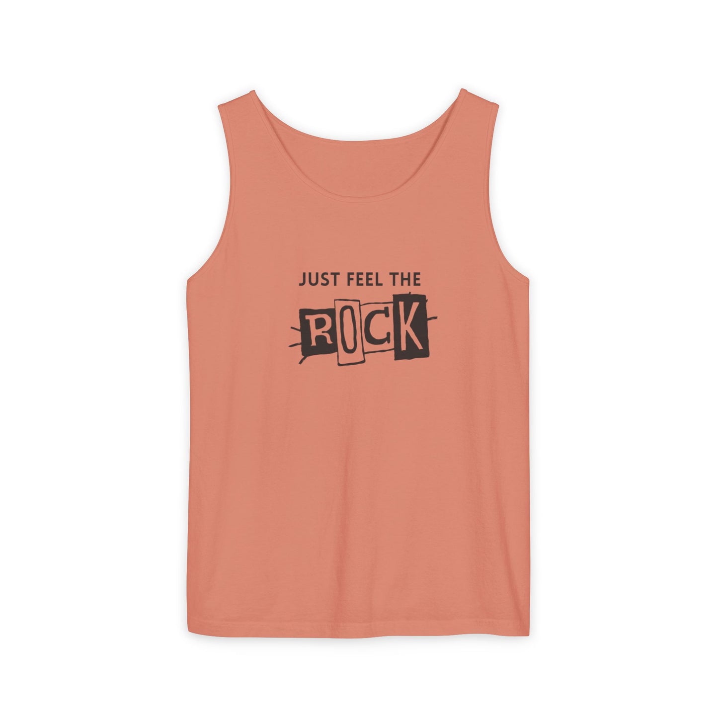 Just Feel the Rock Unisex Tank Top - Cool Graphic Tee, Casual Summer Wear, Music Festival Outfit, Gift for Him & Her, Beach Essential