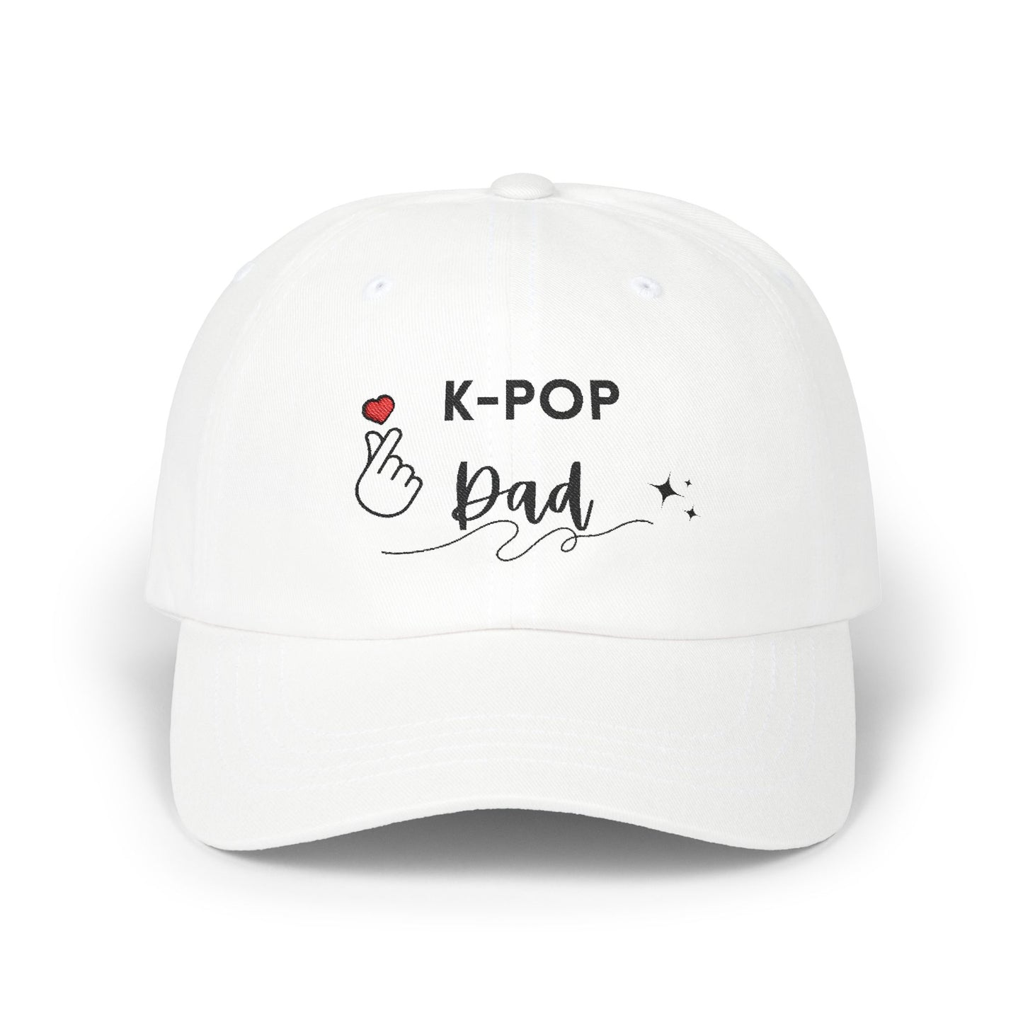 K-Pop Dad Cap White, Classic Dad Hat, Father's Day Gift, Trendy Dad Cap, K-Pop Merchandise, Casual Style Hat