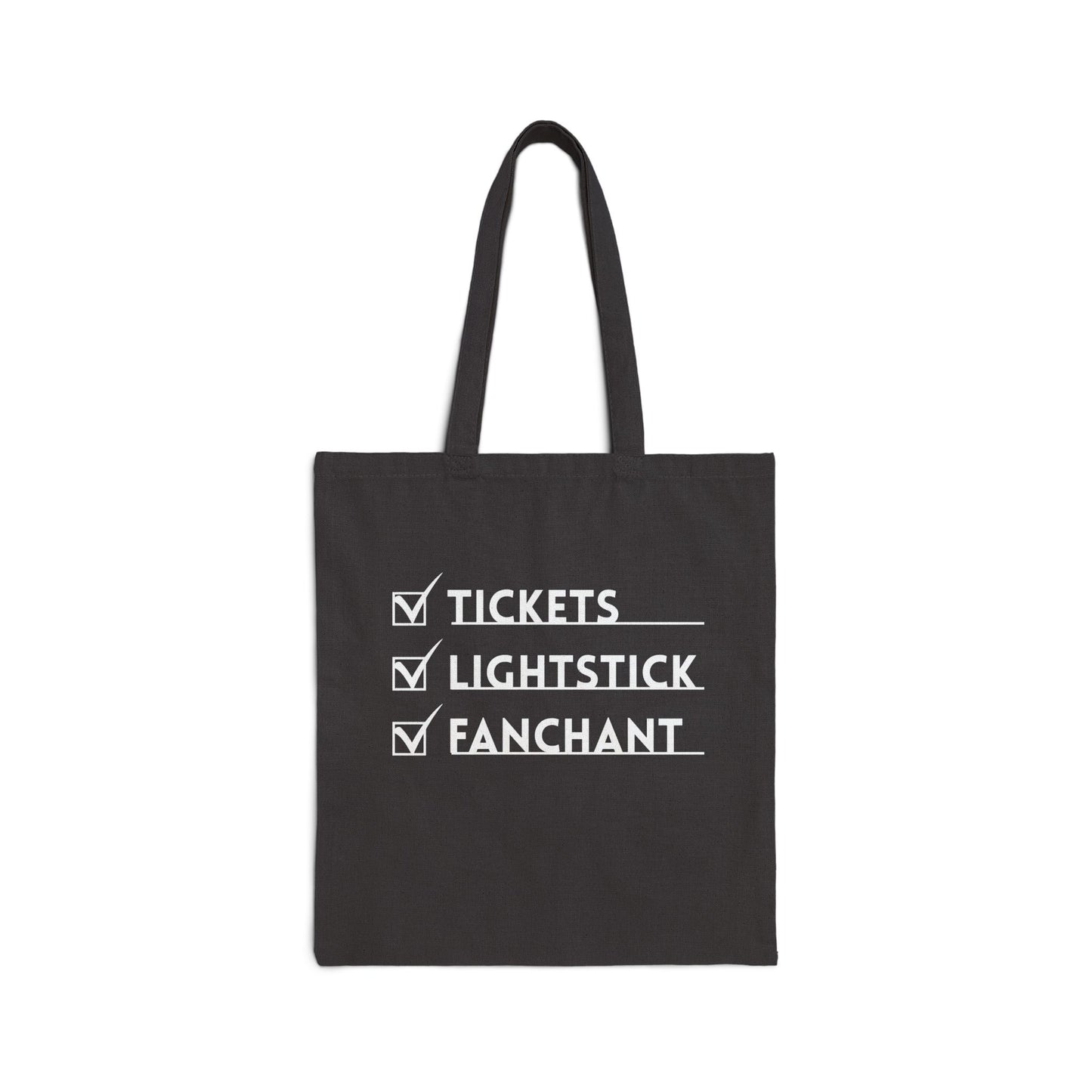 Concert Checklist Cotton Canvas Tote Bag, Music Lover Bag, Festival Tote, Gift for Fans, Eco-Friendly Carryall