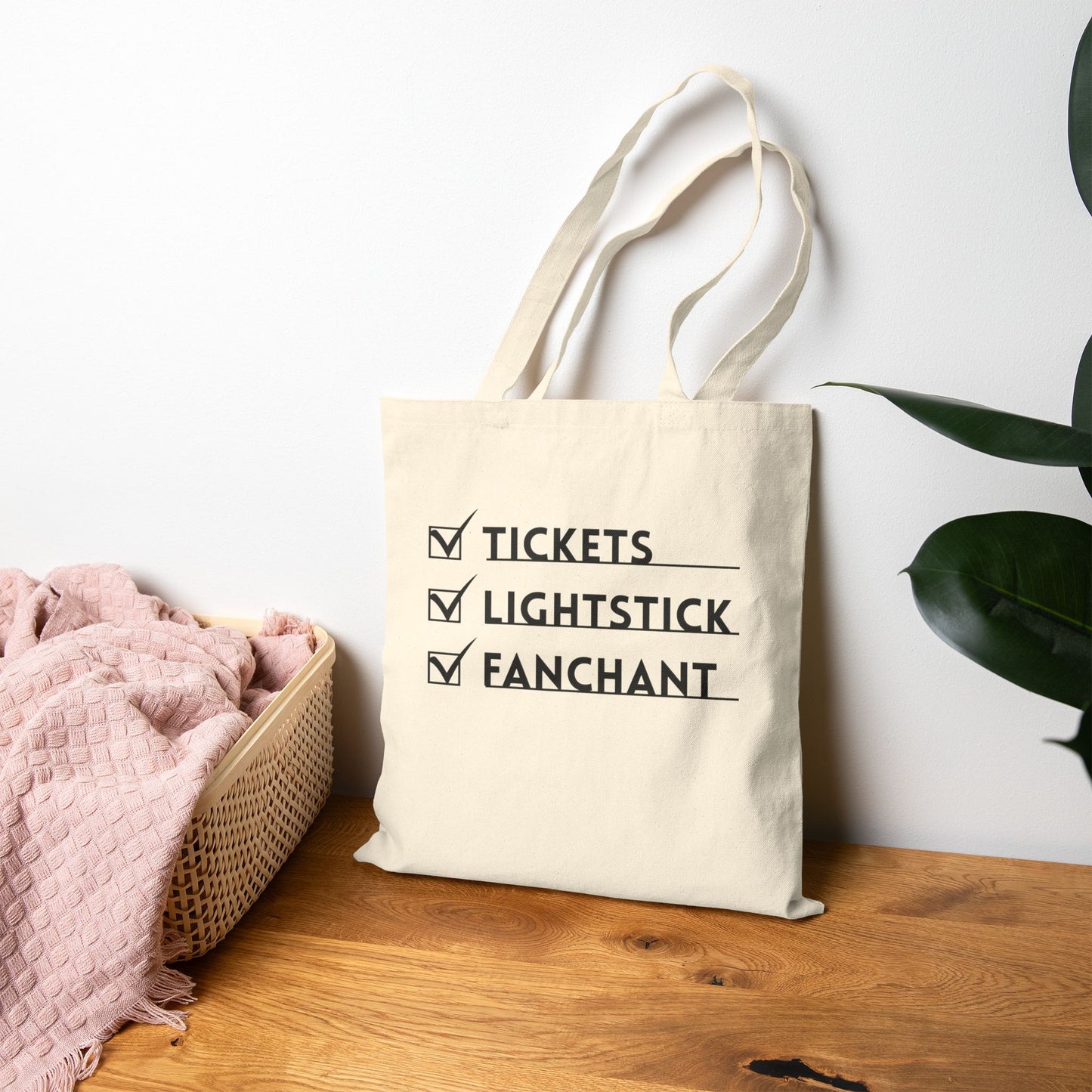 Concert Checklist Cotton Canvas Tote Bag, Music Lover Bag, Festival Tote, Gift for Fans, Eco-Friendly Carryall