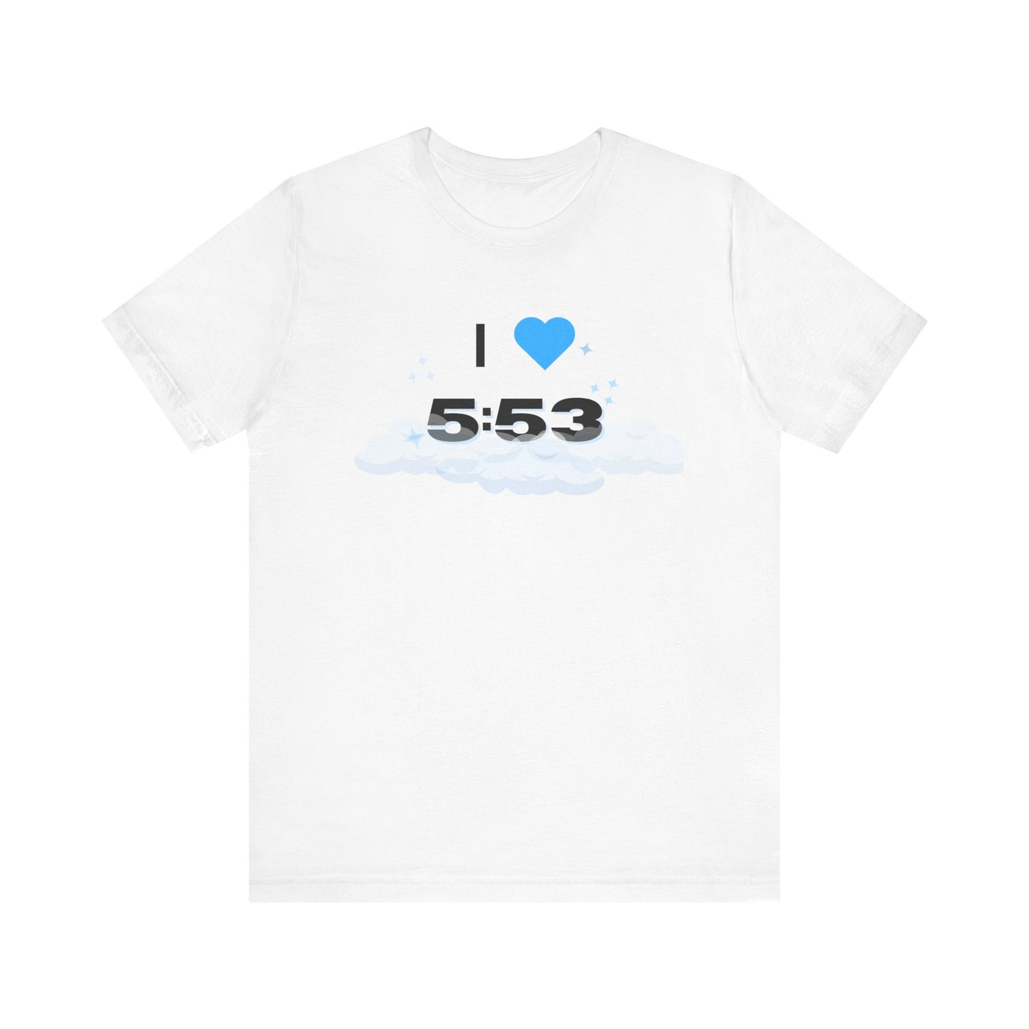 I Love 5:53 K-Pop Unisex Jersey Tee - Casual Graphic Shirt, Gift for Friends, [Occasions: Birthdays, Anniversaries, Everyday Wear]