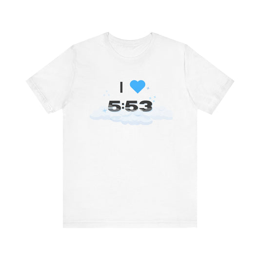 I Love 5:53 K-Pop Unisex Jersey Tee - Casual Graphic Shirt, Gift for Friends, [Occasions: Birthdays, Anniversaries, Everyday Wear]