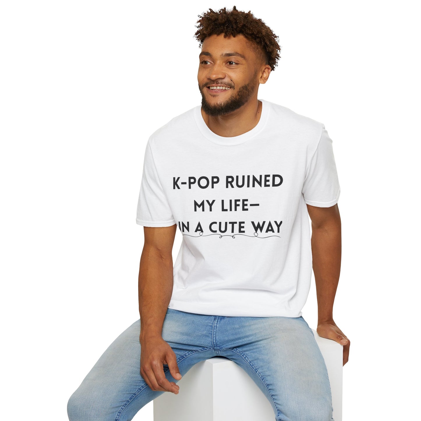 K-Pop Ruined My Life Unisex Tee, Funny Gift for Music Lovers, Cute Graphic T-Shirt, Casual Outfit, Gift for K-Pop Fans