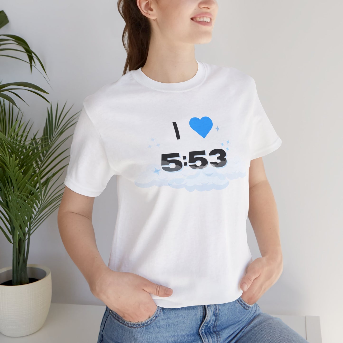 I Love 5:53 K-Pop Unisex Jersey Tee - Casual Graphic Shirt, Gift for Friends, [Occasions: Birthdays, Anniversaries, Everyday Wear]