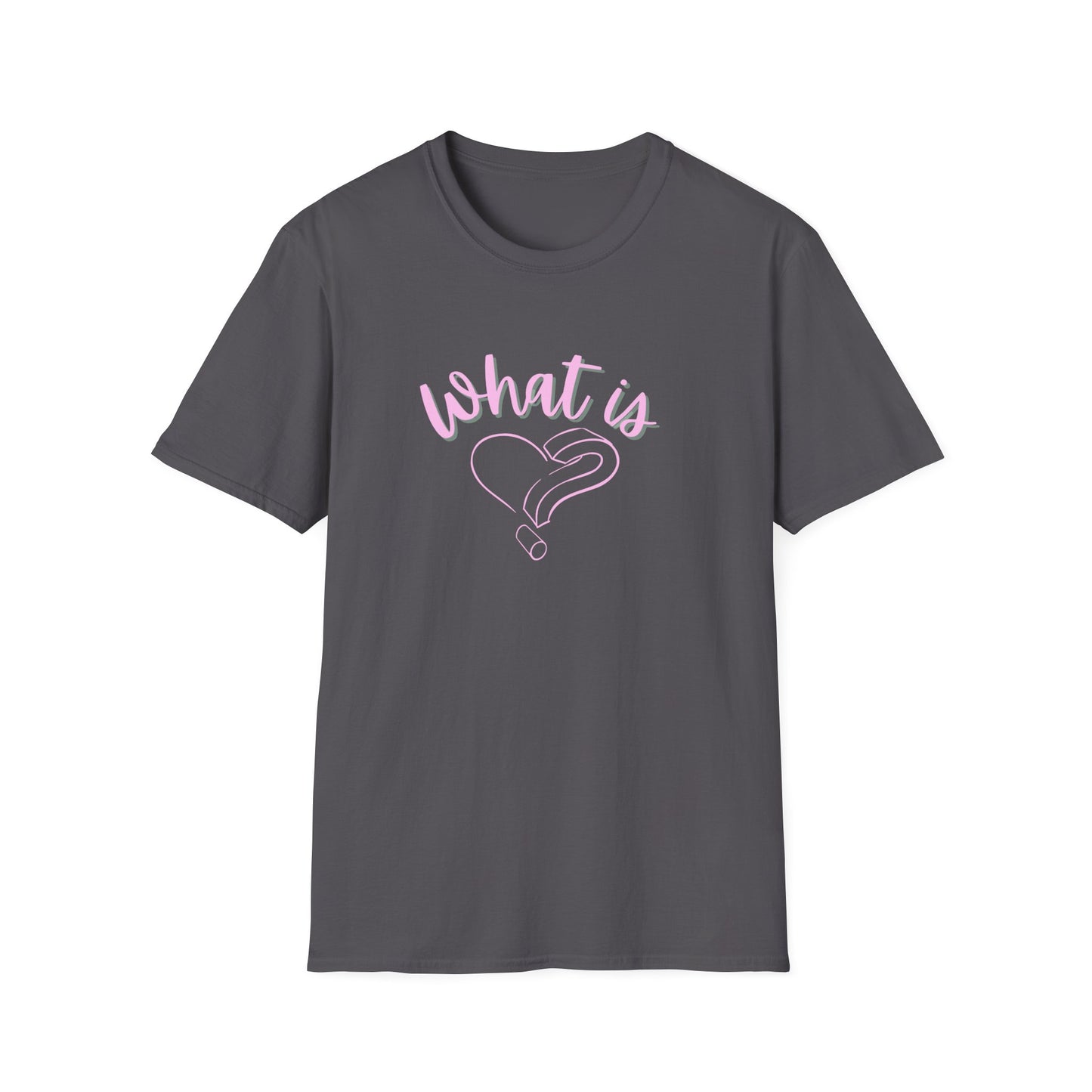 Graphic Heart Unisex T-Shirt - 'What is' Question Mark Design