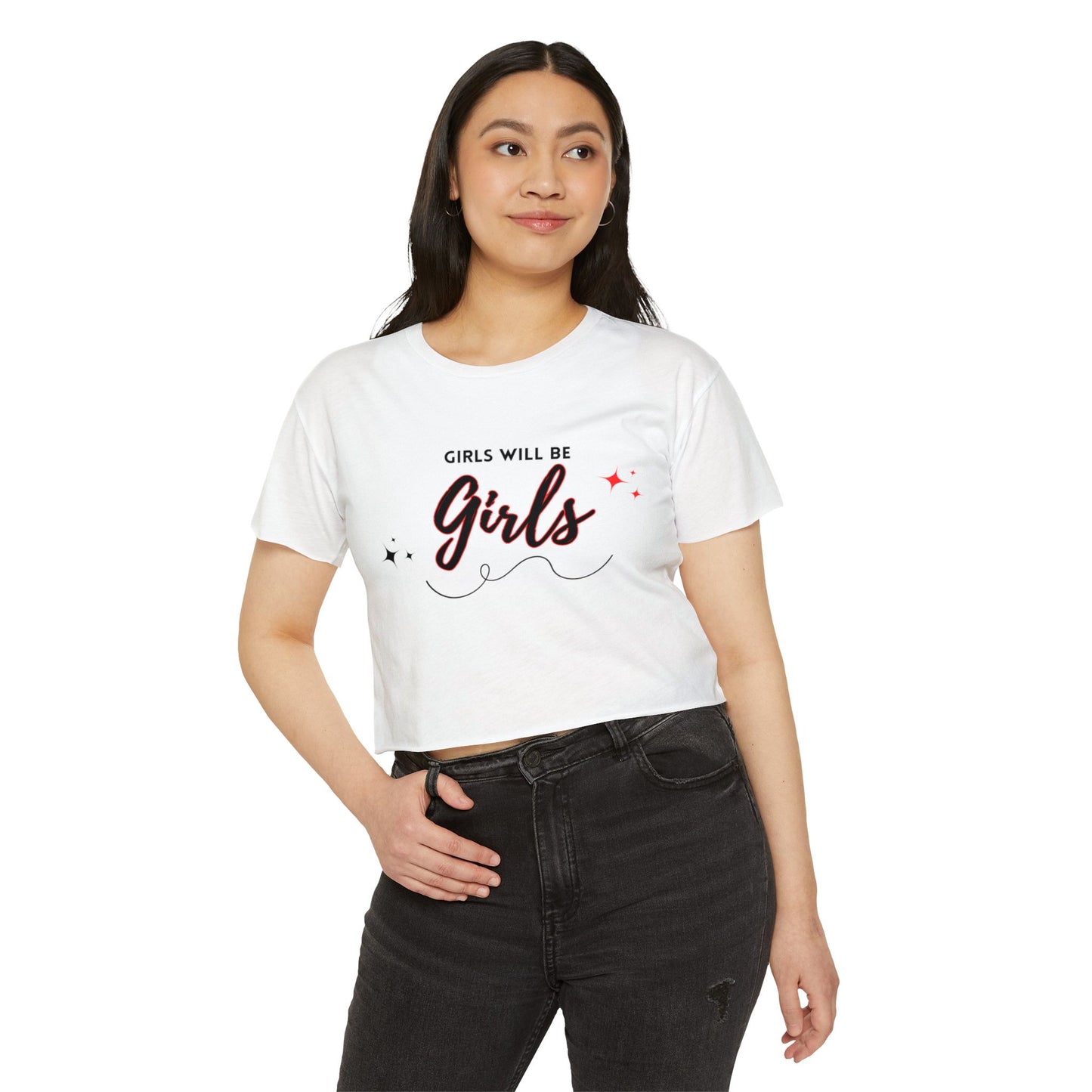 Women's Festival Crop Top - "Girls Will Be Girls"| Cute Summer Top, Festival Wear, Casual Chic, Gift for Best Friend, Everyday Style