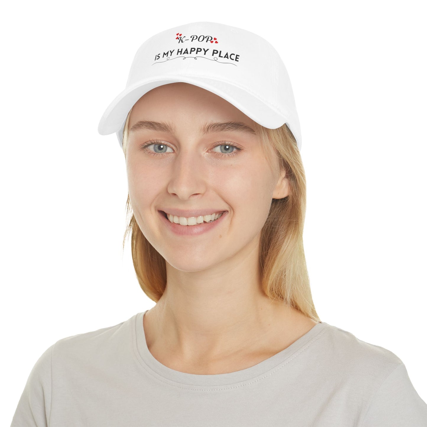 K-Pop Happy Place Baseball Cap, Trendy Hat for Music Lovers, Perfect Gift for Fans, Casual Wear, Festivals, Birthday