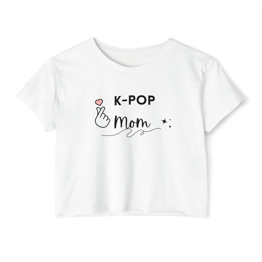 Women's Festival Crop Top - K-Pop Mom| Cute Summer Top, Festival Wear, Casual Chic, Gift for Best Friend, Everyday Style