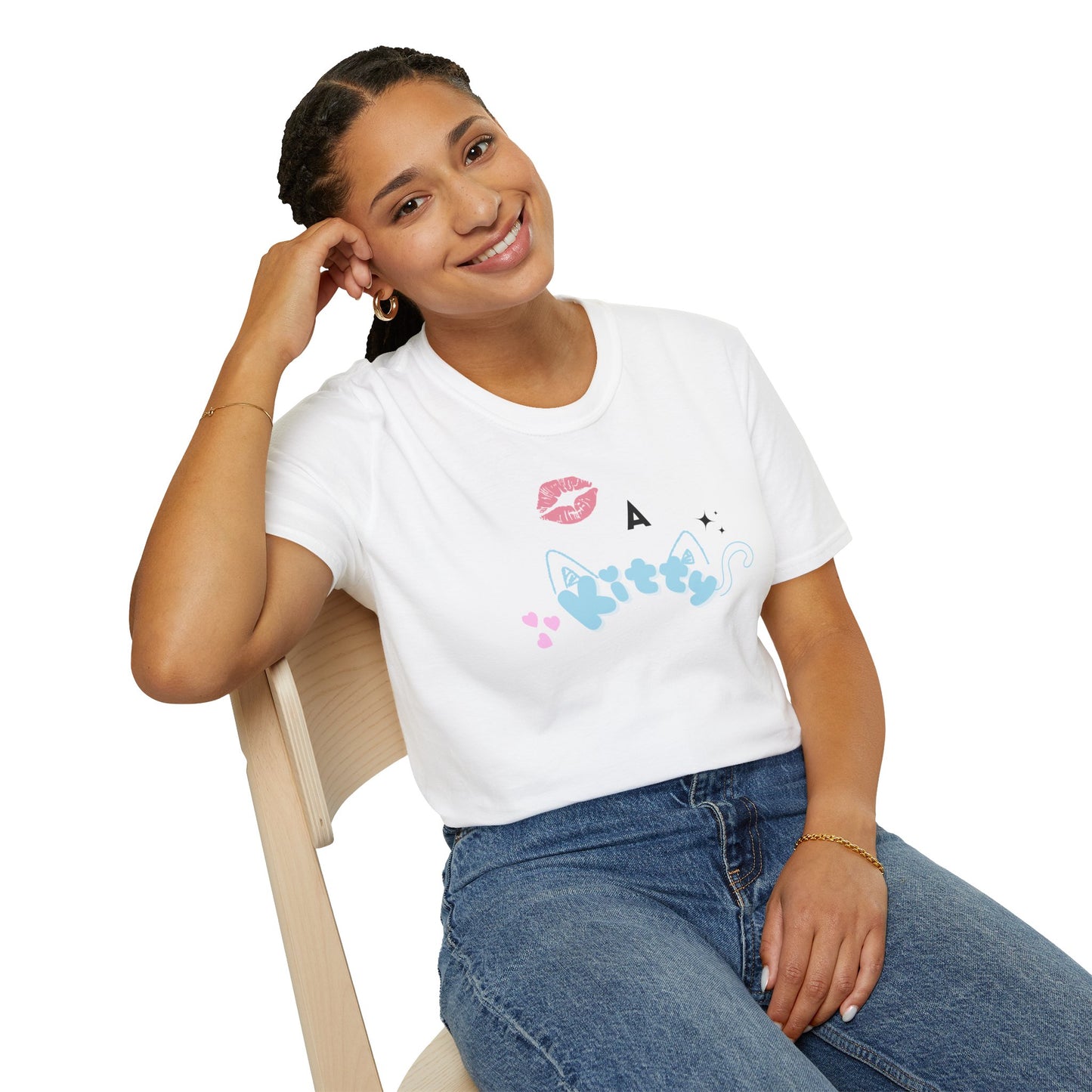 Kiss a Cat Unisex T-Shirt, Fun Graphic Tee, Animal Lover's Gift, Kawaii Apparel, Gift for Cat Lovers, Birthday Present