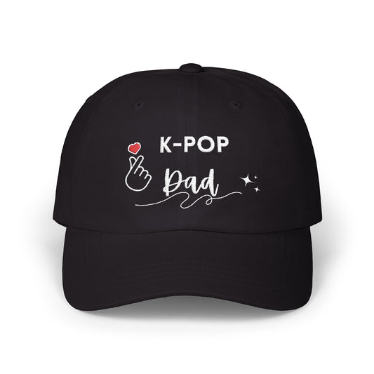 K-Pop Dad Cap Black, Trendy Dad Hat, Father's Day Gift, Music Lover Hat, Gift for Dads, Casual Style Cap