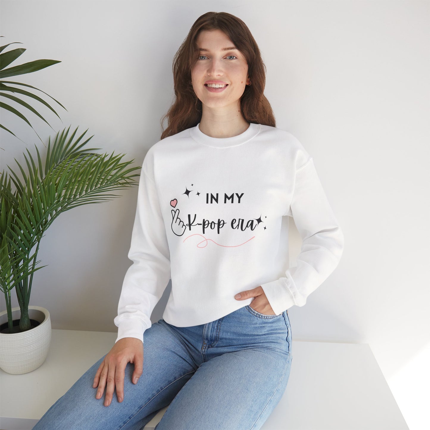 K-Pop Era Crewneck Sweatshirt, Cute Unisex K-Pop Sweatshirt, Cozy Gift for Fans, Trendy Streetwear, Soft Casual Sweatshirt