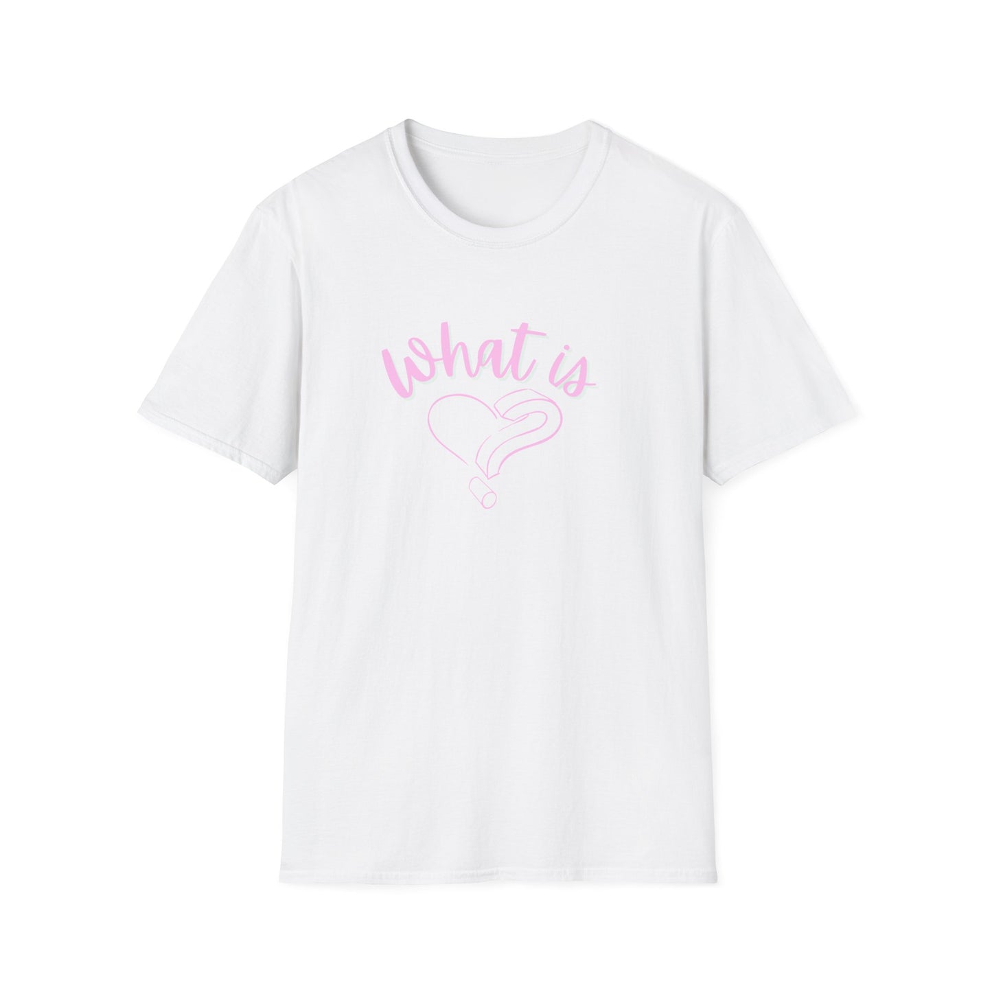 Graphic Heart Unisex T-Shirt - 'What is' Question Mark Design