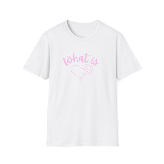 Graphic Heart Unisex T-Shirt - 'What is' Question Mark Design