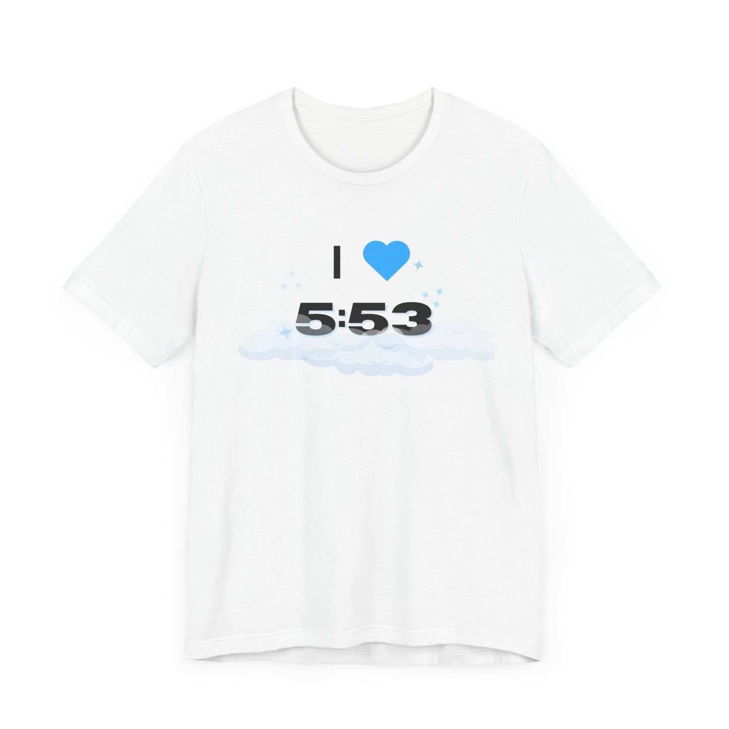 I Love 5:53 K-Pop Unisex Jersey Tee - Casual Graphic Shirt, Gift for Friends, [Occasions: Birthdays, Anniversaries, Everyday Wear]