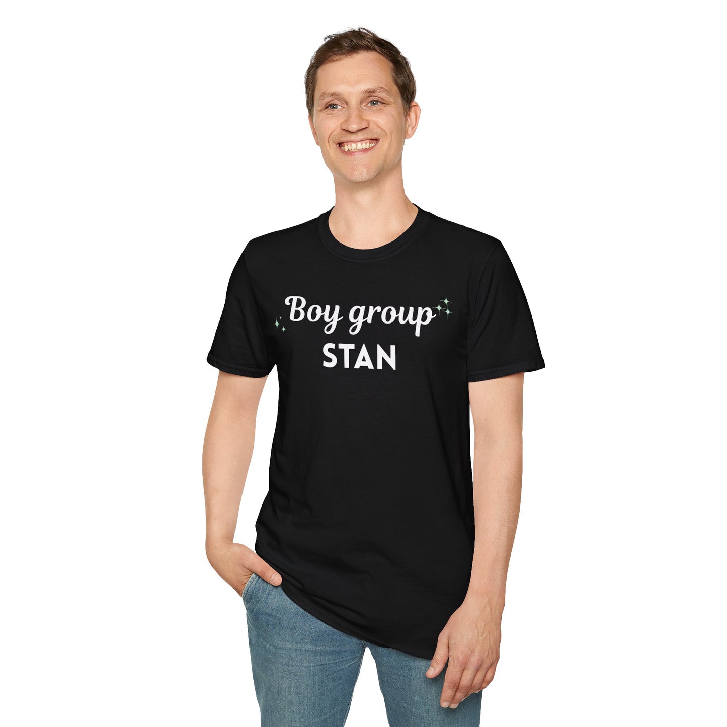 Boy Group Stan T-Shirt | Unisex Softstyle Tee for Fans | Perfect for Concerts, Casual Wear, Gifts