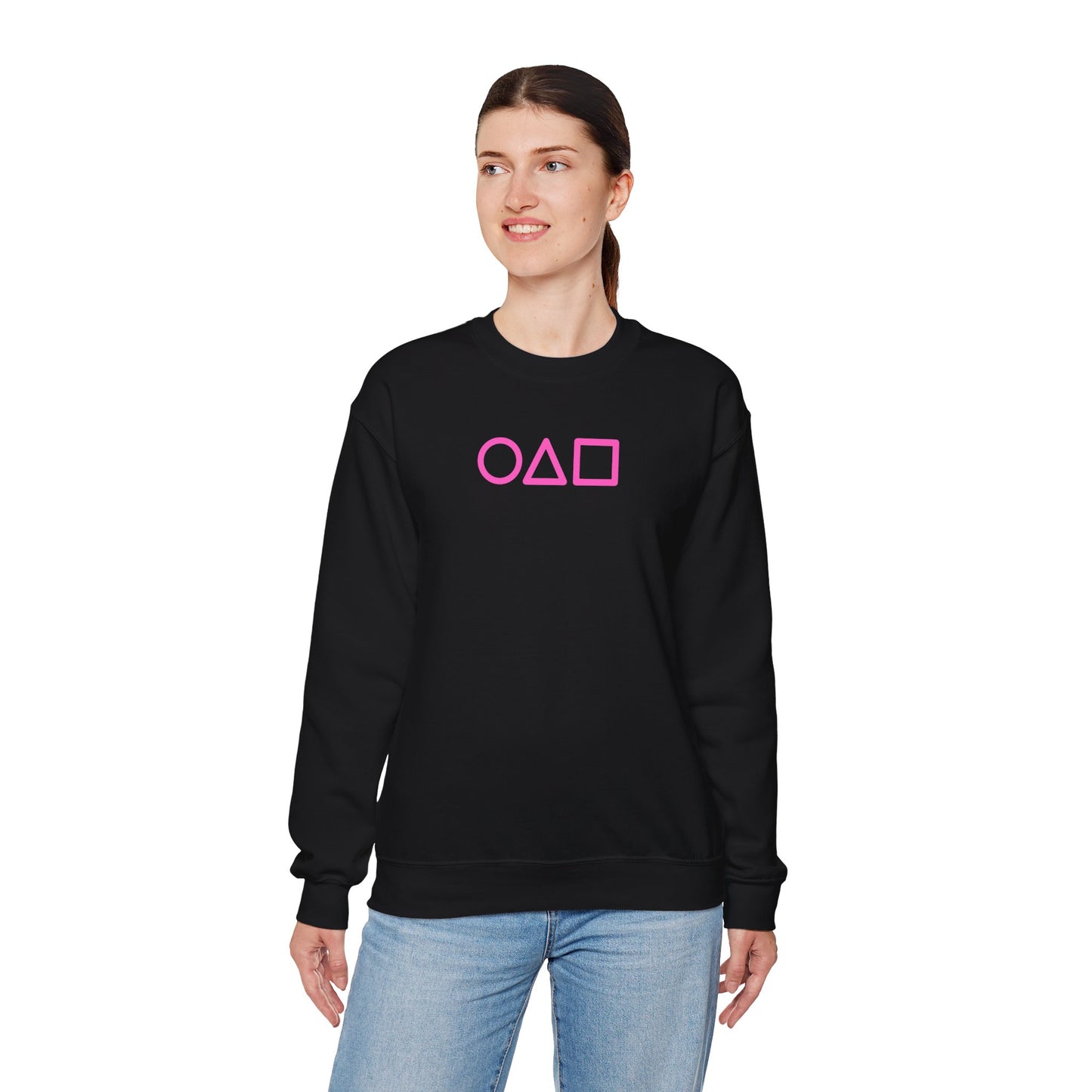 Trendy Unisex Heavy Blend™ Crewneck Sweatshirt with Minimalist Shapes, Casual Fashion, Gift for Him/Her, Cozy Lounge Wear, Stylish [...]