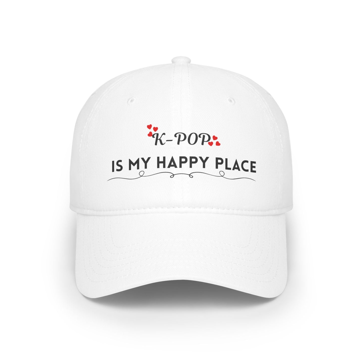 K-Pop Happy Place Baseball Cap, Trendy Hat for Music Lovers, Perfect Gift for Fans, Casual Wear, Festivals, Birthday