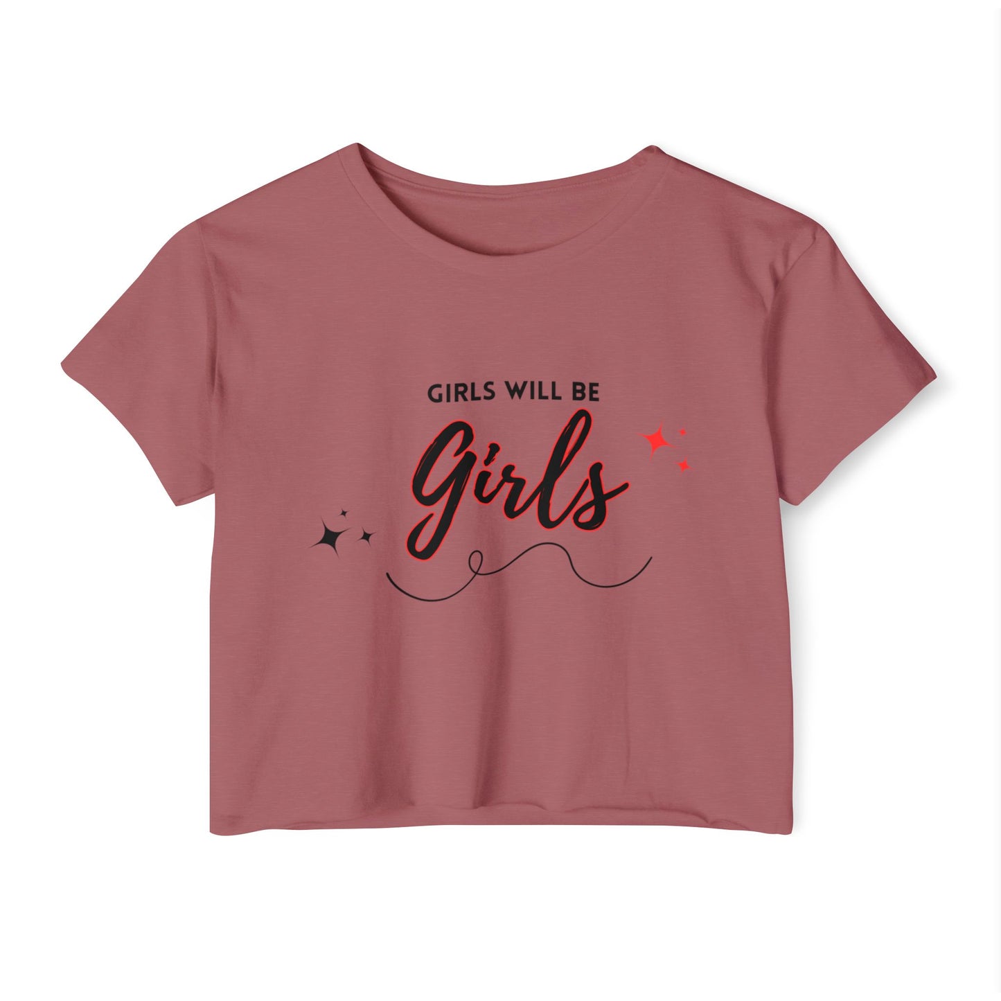Women's Festival Crop Top - "Girls Will Be Girls"| Cute Summer Top, Festival Wear, Casual Chic, Gift for Best Friend, Everyday Style